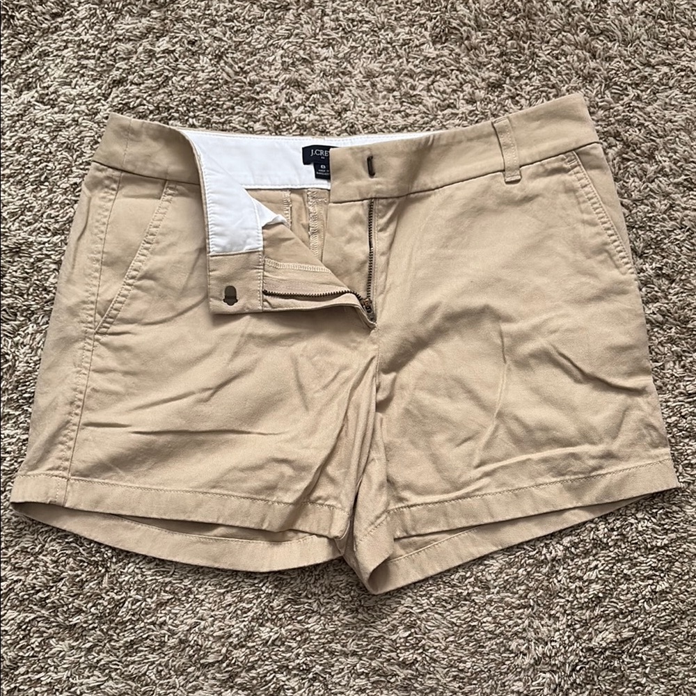 J. Crew Factory Tan 5” Shorts Cotton Blend